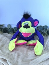PUFFALUMP Chattering Chimps Fisher price Purple Yellow Monkey 1994 Retro Toy VTG