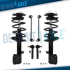 Front Struts w/Coil Spring + Sway Bars + Tie Rods for 2014 - 2019 Toyota Corolla