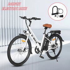 Ebike 26" 500W 36V Electric Folding Bike Bicycle Fat Tire 20mph E-Bike White