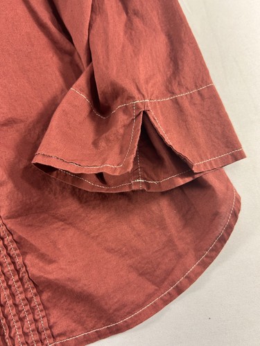 Liz Claiborne Woman Size 16W Brown Cotton Blouse Button Front 3/4 Sleeves Top - Picture 5 of 6