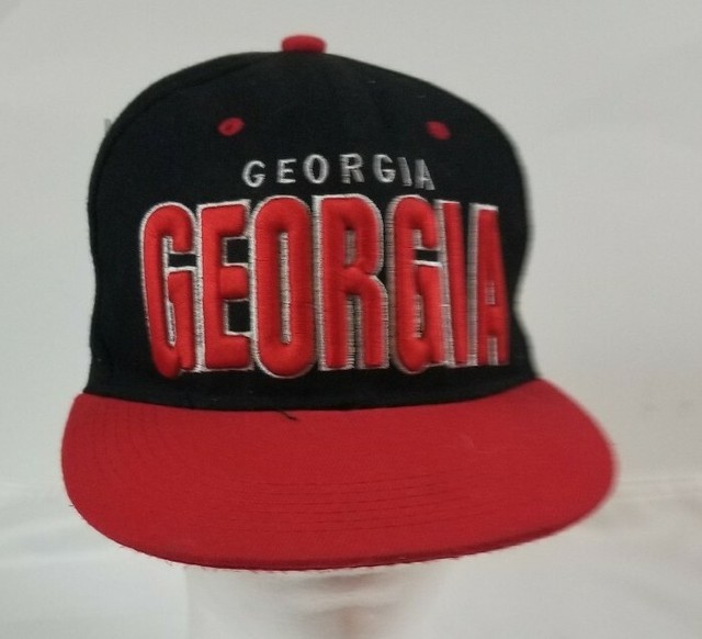 Vintage BULLDOGS Dawgs Hat Cap Snapback Lid Raised Script