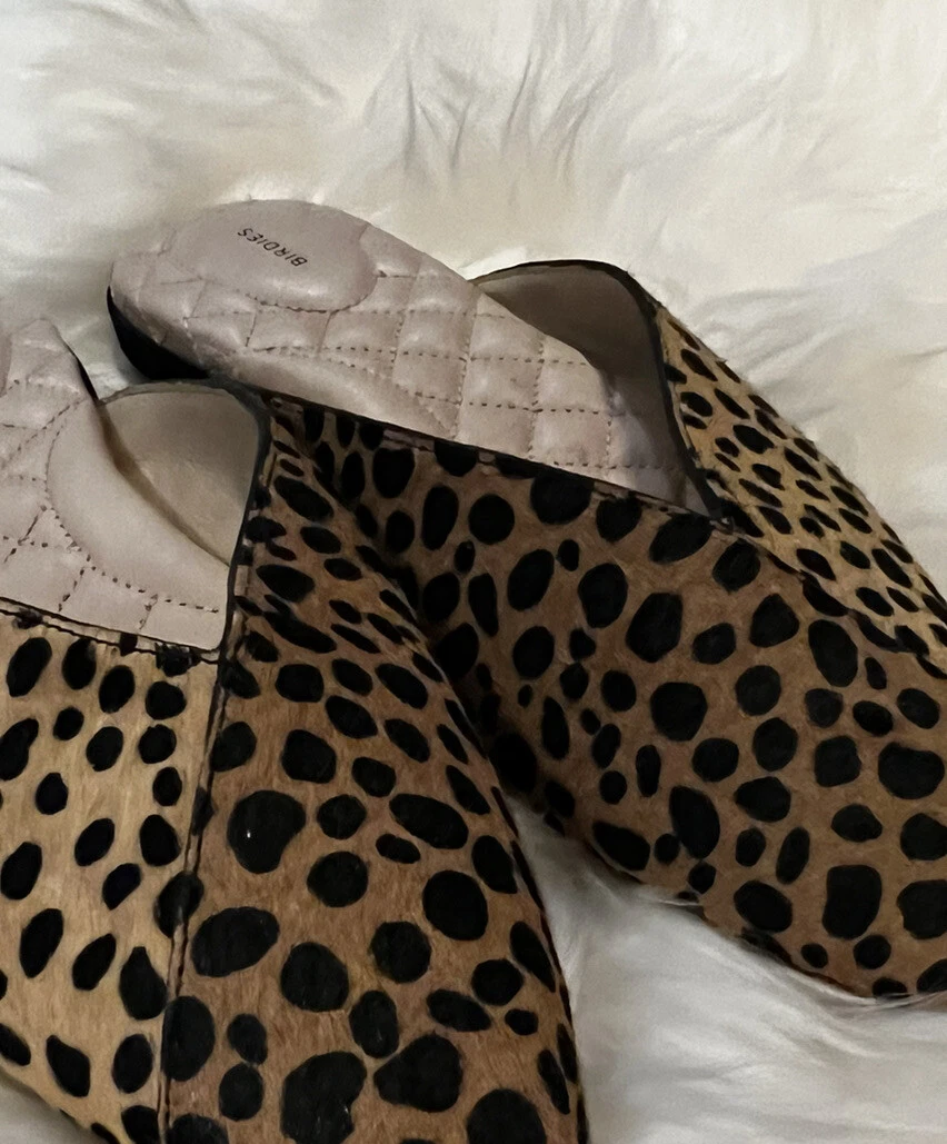 Flat leopard mules sale