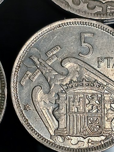 Lot OF 39 Spanish Pesetas Coin 50, 25, 5, 1, 0.50, 0.01= 1870_1957 Thru 1983 - Picture 24 of 24