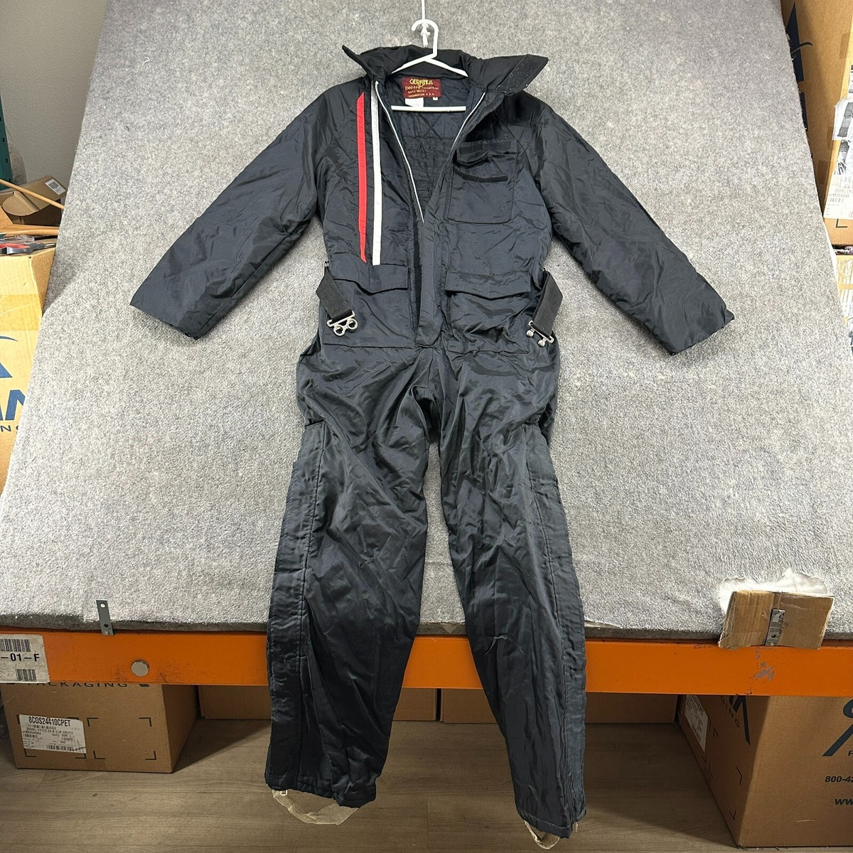 Gerbings Snowsuit Mens Small Black Coveralls Ski Snowboarding 12V UNTESTED  90s