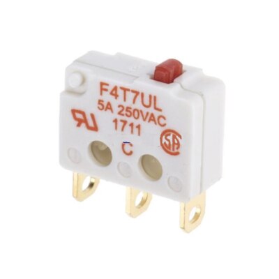 1PCS Microswitch, Plunger, 1Co, 5A, 250V - F4T7UL