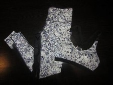 Victoria's Secret VSX Sport Stars Mesh Tight Legging Yoga pant  Bra set 32 C S