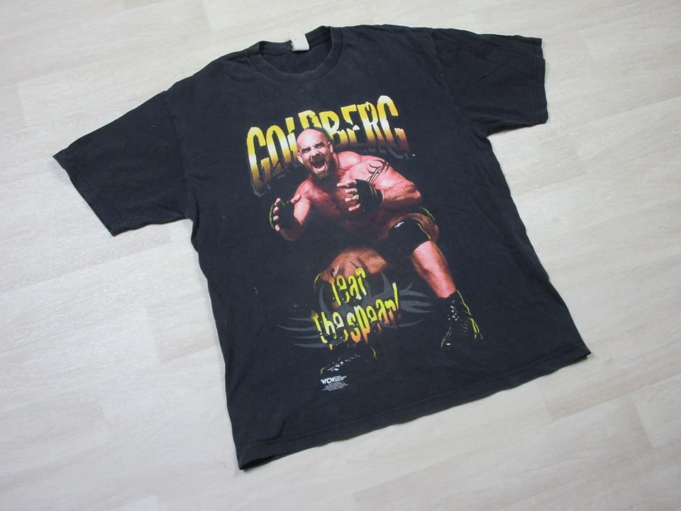 Camiseta Gráfica Goldberg Vintage 1998 WCW Wrestling Fear The Spear Tamanho (XL) - Imagem 2 de 4