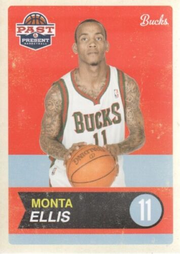 2011-12 Panini Vergangenheit und Gegenwart Milwaukee Bucks Basketballkarte #22 Monta Ellis - Bild 1 von 2