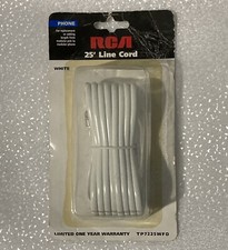 RCA 25' Phone Line Cord. White TP7225WFD New Sealed In Box