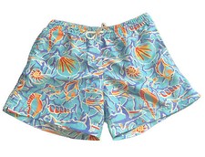 RARE Chubbies Medium M 4.5โ Inseam Swim Trunks Shorts Blue Seashell USA Made