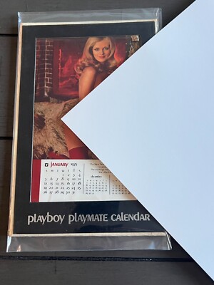 PLAYBOY 1975 PLAYMATE DESK CALENDAR IN VERY GOOD PLUS CONDITION - NO SLEEVE - 25