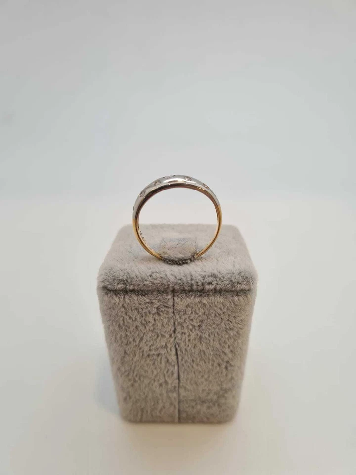 Bague or blanc et jaune 18 carats avec zirconium 2,46 grammes ocx1019 285€ - Photo 3/4