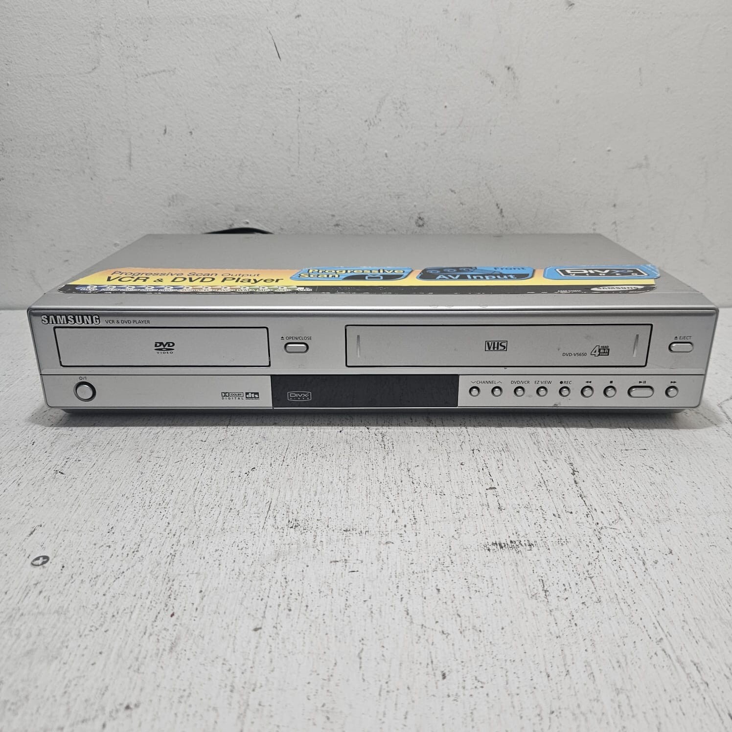Samsung DVDV5650 DVD VCR Combo Player VHS Recorder 4 Head HiFi Tested