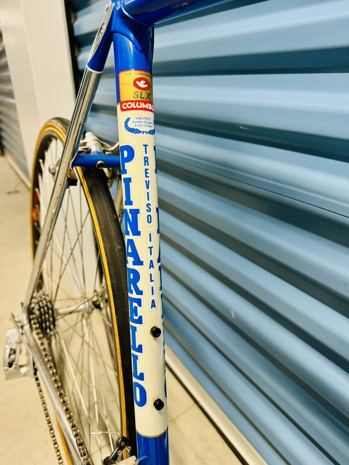 Vintage 1986 Pinarello Montello SLX Bicycle Campagnolo SUPER Record NOS Two-Tone - Image 4 of 4