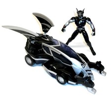 Power Rangers Figures Jungle Fury 10"  Car & 5" Black Ranger toy set megazord