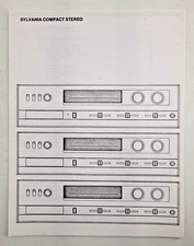 Vtg GTE Sylvania Compact Stereo System Model CST 6730 Schematics Owners Manual