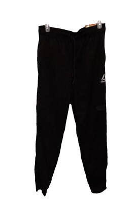 Reebok Sweatpants Radar Slim Fit Joggers Black Fleece Mens Size MEDIUM NWT