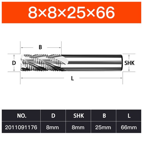 HSS Schruppfräser 4 Zähne Ø6-30mm Vollhartmetall Fräser | Für HRC<32° Stahl - Picture 10 of 32