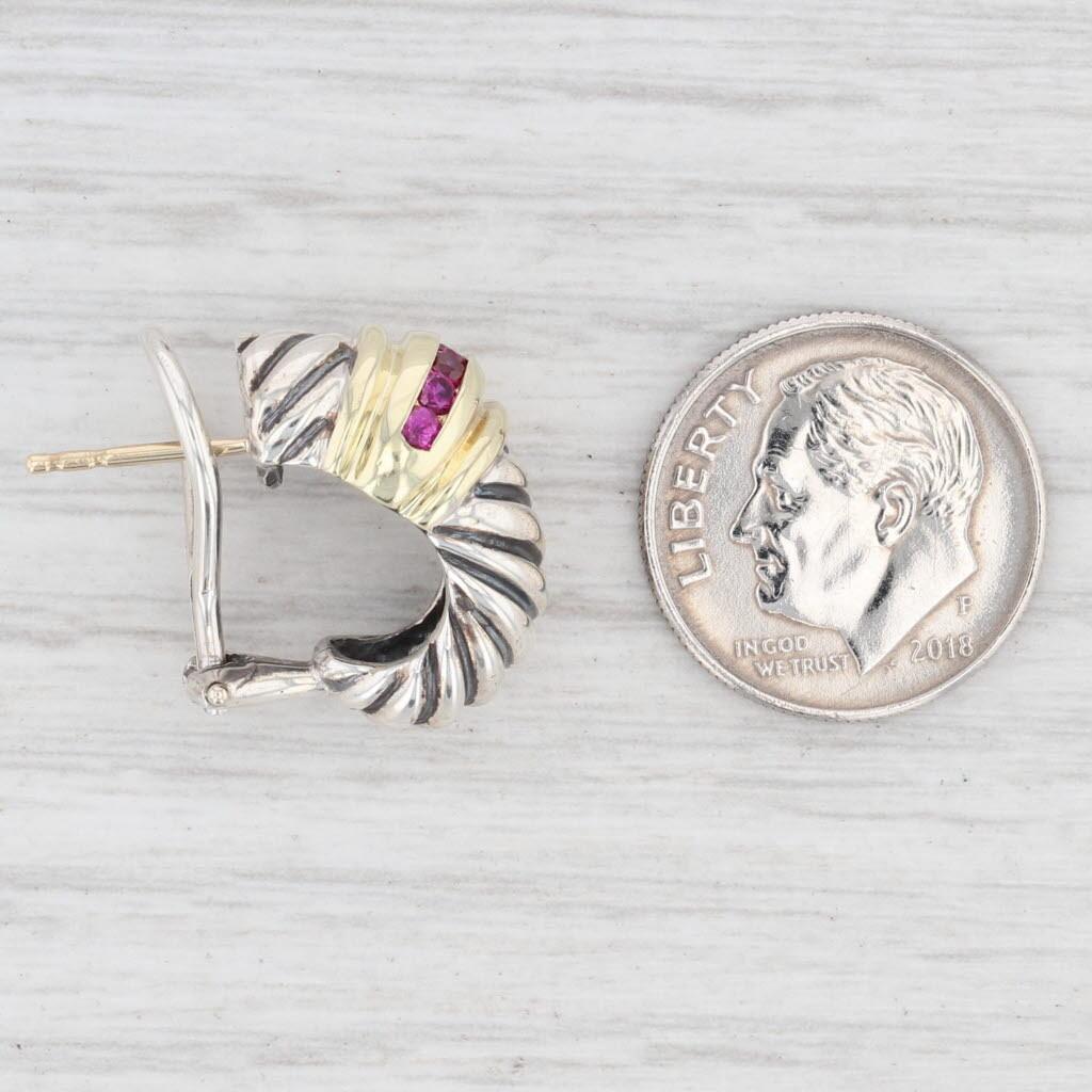 Single Replacement David Yurman Ruby Earring 925 … - image 5