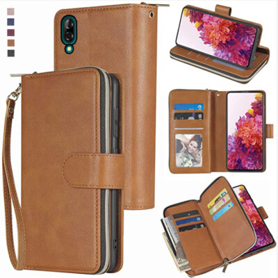 Blackview A60 Wallet Case 9Card Zipper Slots Kickstand Flip Leather Phone Case