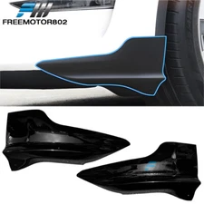 Fits 20-24 Tesla Model Y PP Front Bumper Lip Aprons Winglets 2PCS - Gloss Black