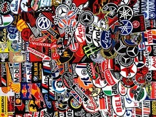 Random Wholesale Lot of Sew Iron On Patch Racing Sport Motorcycle Patch Set