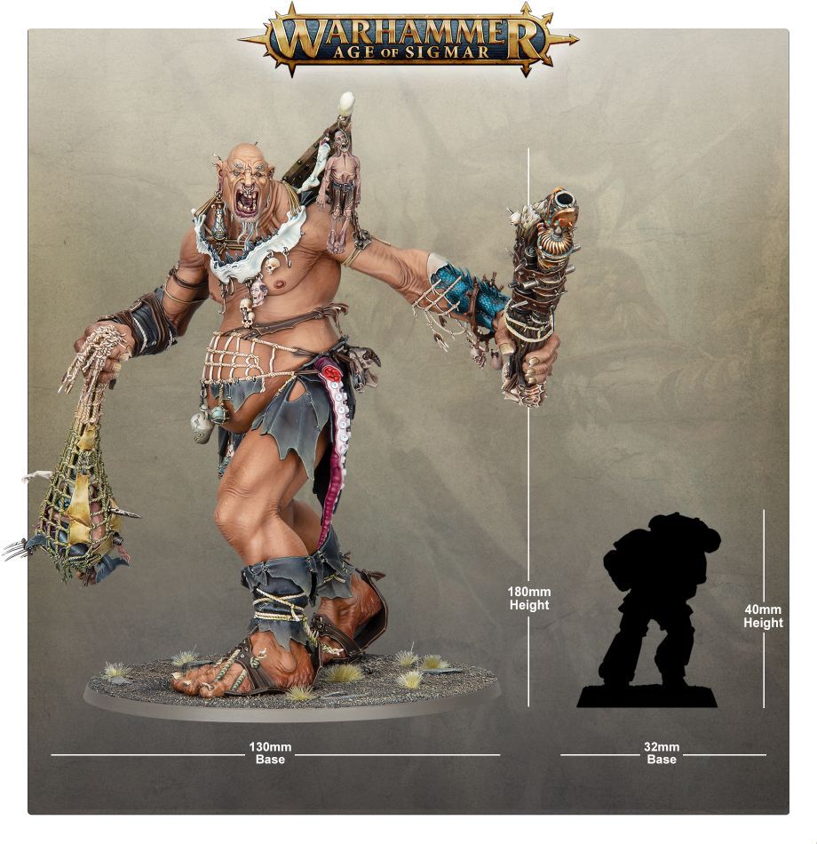 Mancrusher Gargant Games Workshop Per Warhammer Age Of Sigmar, NOS, Plastica Non Assemblata Non Dipinta