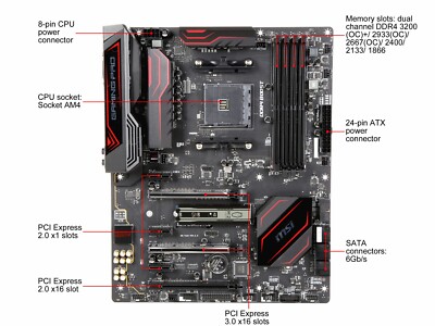 PC Bureau MSI X370 GAMING PRO – AMD Ryzen 7 1800X, 16Go RAM, SSD 500Go + HDD 1To, GT710