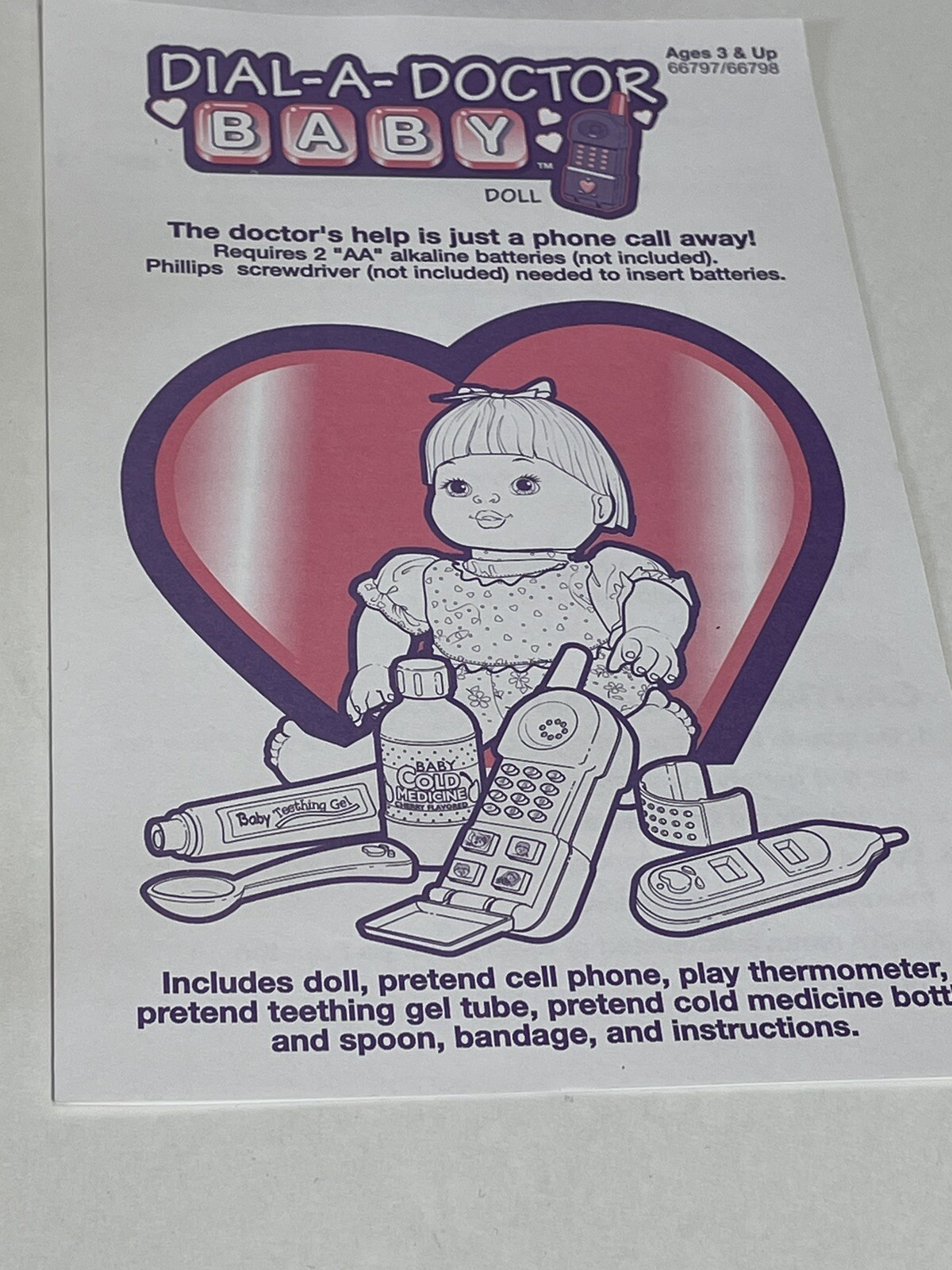 RARE HASBRO 1997 Choosy Baby All Gone Dial a Doctor Baby DOLL Vtg NIB COMPLETE!