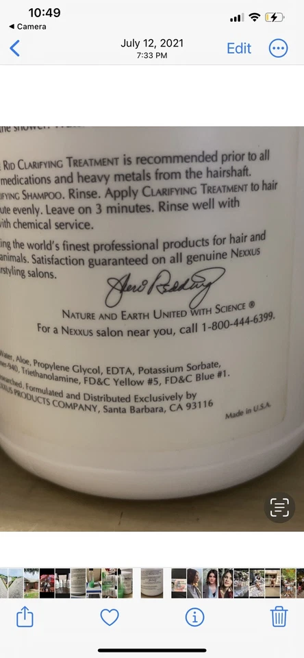 TRATAMIENTO CLARIFICANTE NEXXUS ALOE RID 👉5 oz reenvasado LEER DESCRIPCIÓN 🙌 Foto 3 de 3