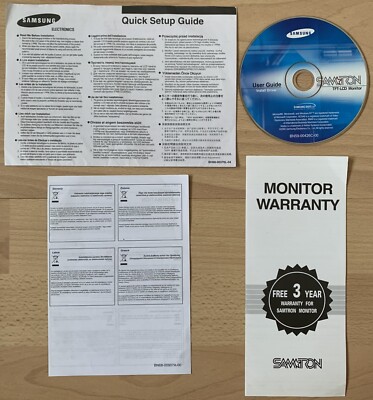 Samsung Samtron Monitor Treiber CD + Anleitung