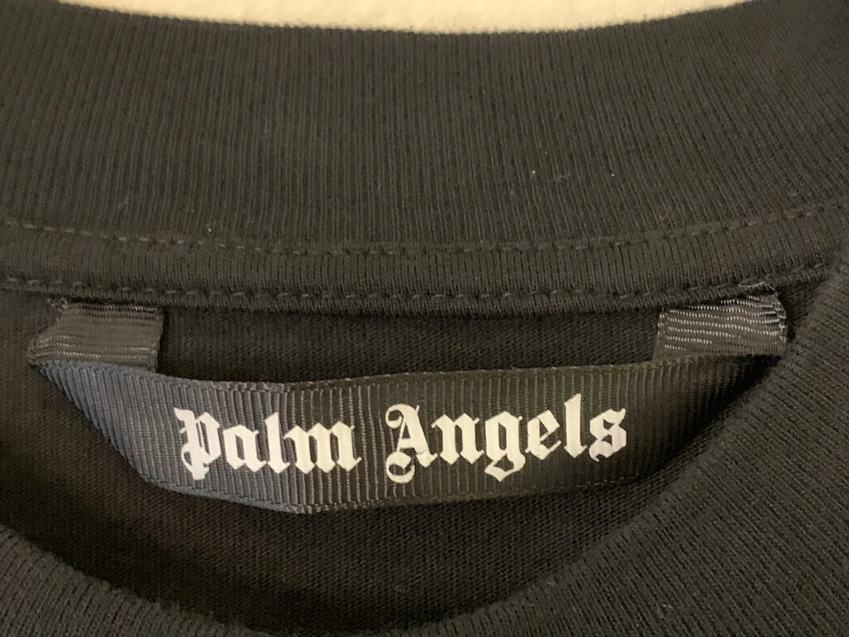 Logo Oversized Cotton T Shirt in Black - Palm Angels