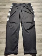 Adidas Tiro 17 White Stripe Black Women's Size XL Training Pants 3 Stripes