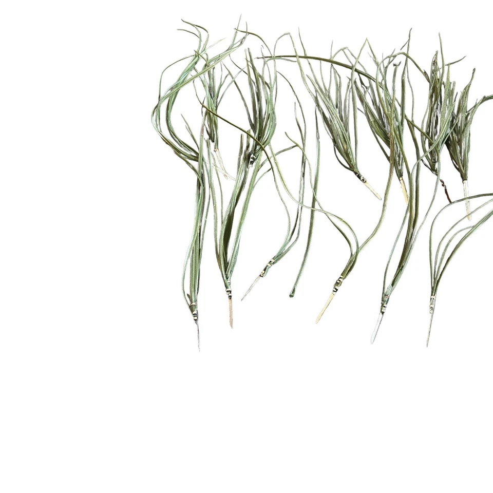 Lote de 13 tallos de césped verde artificial arreglo ramo selecciones de varios tamaños Foto 4 de 4