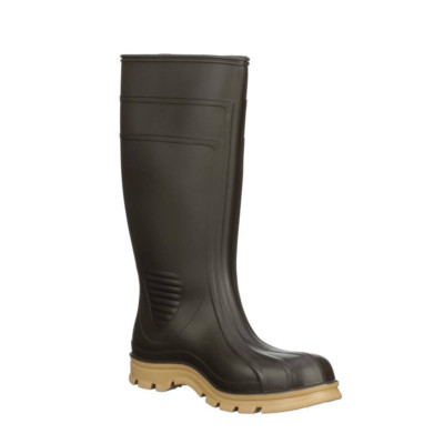 Men's Barnyard Rubber Boot Size 13 Brown Slip Resistant Waterproof Heavy Duty