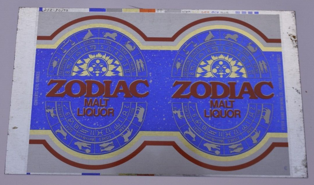 Zodiac Malt Liquor Beer Unrolled Can eBay