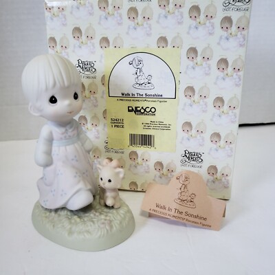 Precious Moments Walk In The Sonshine Collectible Porcelain Figurine Boxed 1994