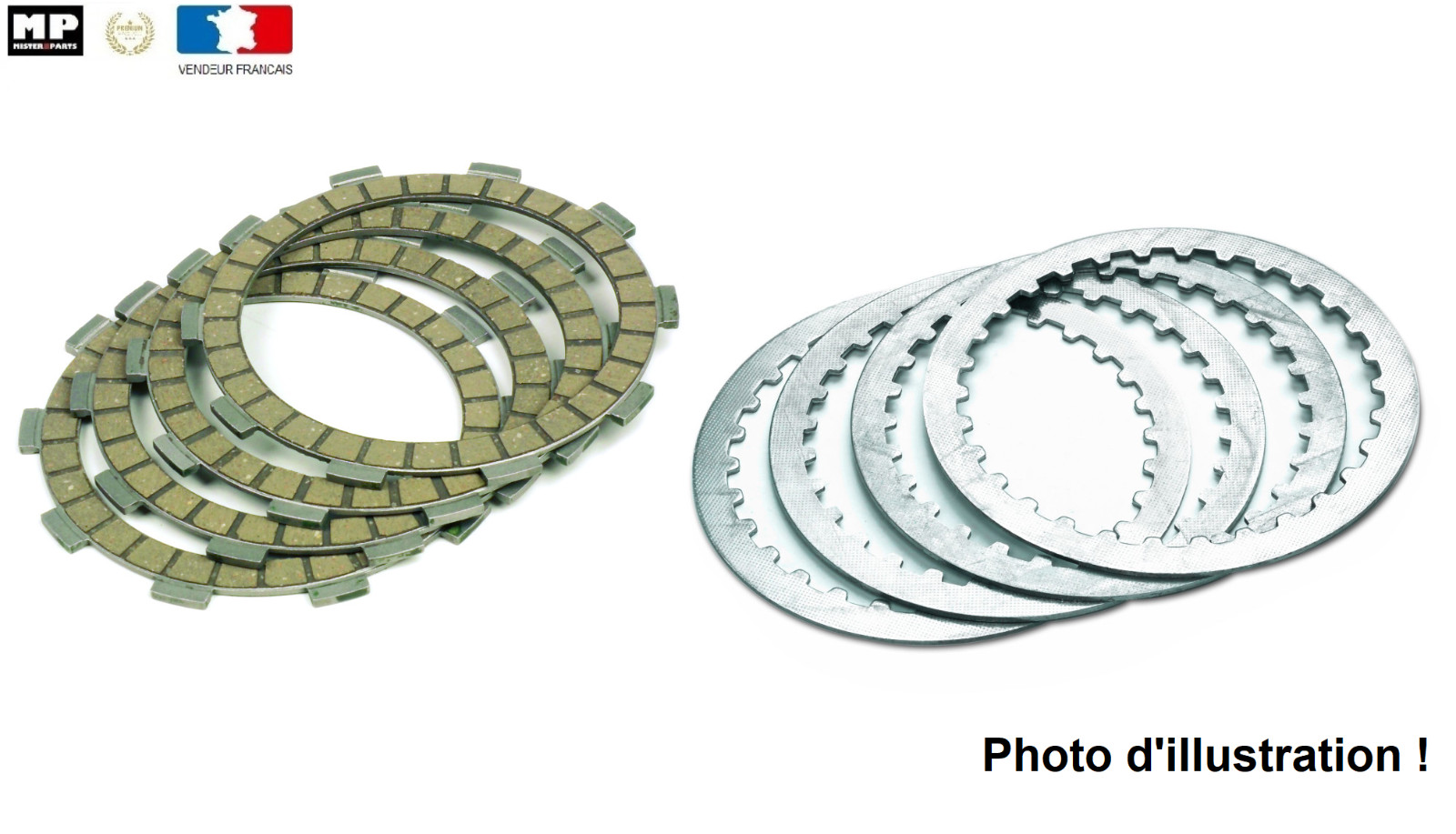 Kit disques d'embrayage pour réparer la transmission usée des Yamaha XT660Z