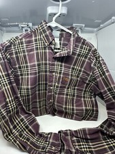 Carhartt Shirt Men Size Large Plaid 1990s Button Down Long Sleeves Made in USA