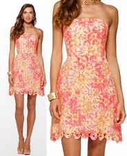 Lilly Pulitzer Rana Resort White Sunkissed Truly Oval Lace Dress 10