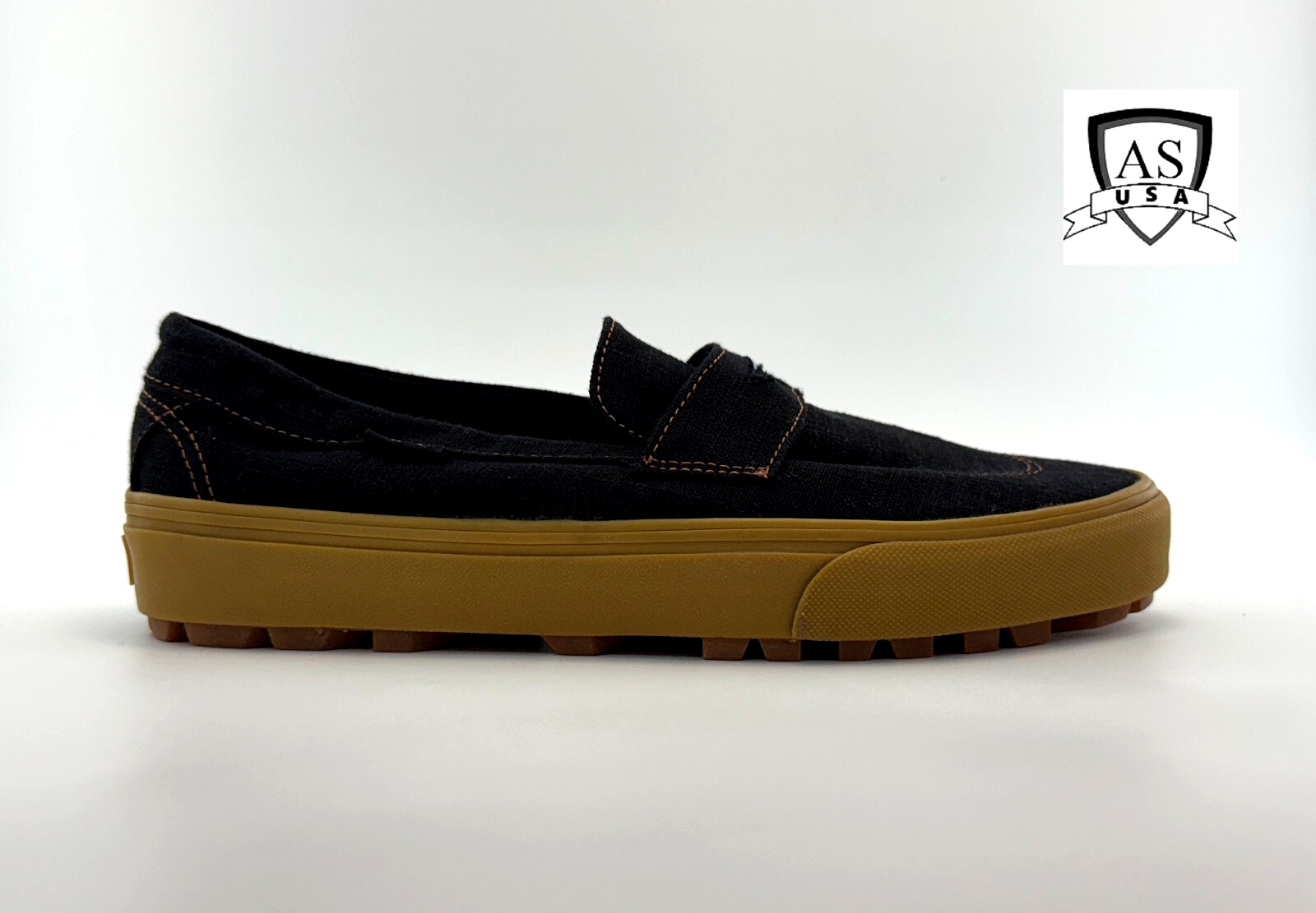 Vans Style 53 Slip-On Canvas Sneakers in Black - Men's Size 9.5 New-image