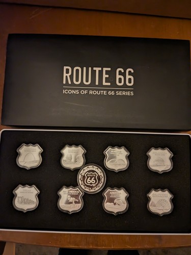 Icons of Route 66 Set by APMEX (8) 1oz FS Coins Plus Bonus Coin 1oz - 第 2/5 張圖片