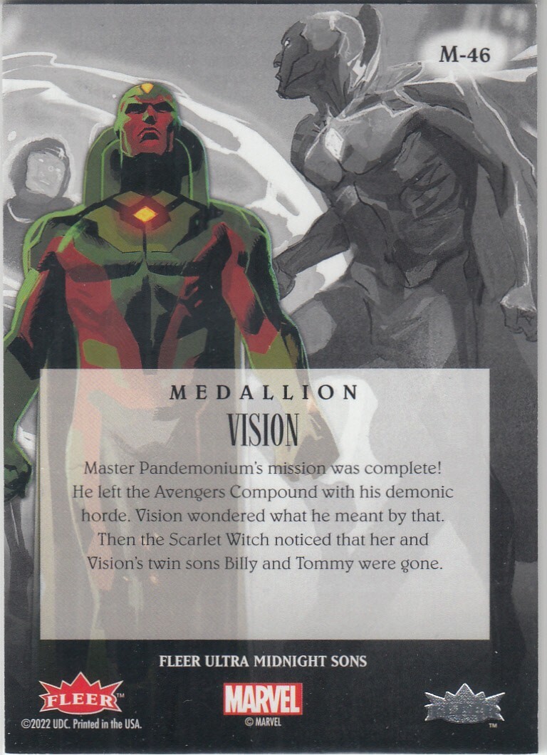 2023 Fleer Ultra Marvel Midnight Sons Insert Medallion