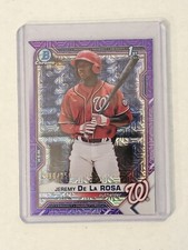 2021 Bowman Chrome Mega Box 1st Bowman Jeremy De La Rosa Purple Mojo /250