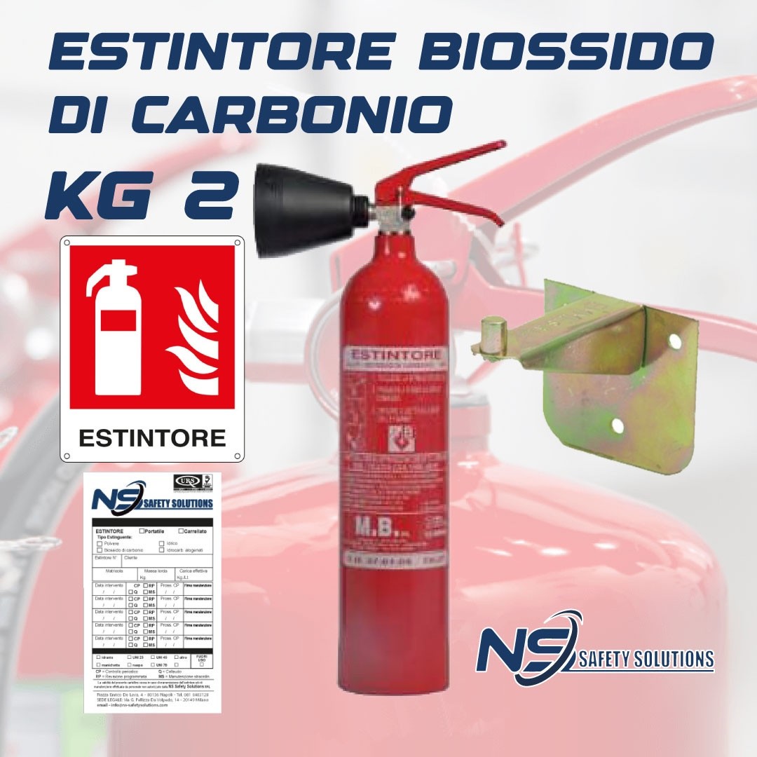 Estintore co2 2 kg Per Aziende Ufficio Casa Impianti Elettrici