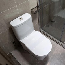 Water Saving Dual Flush Toilet Push Button Rectangle Tank Compatibility