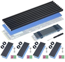 5 Pack SSD Heat Sink Cooler for 2280 SSD, nvme Heatsink with Thermal Silicone...