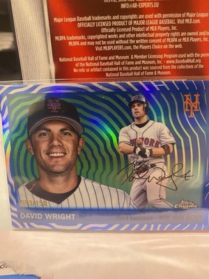 Topps 2025 Chrome Platinum  Blue Vibrations  David Wright /150 #483 Mets
