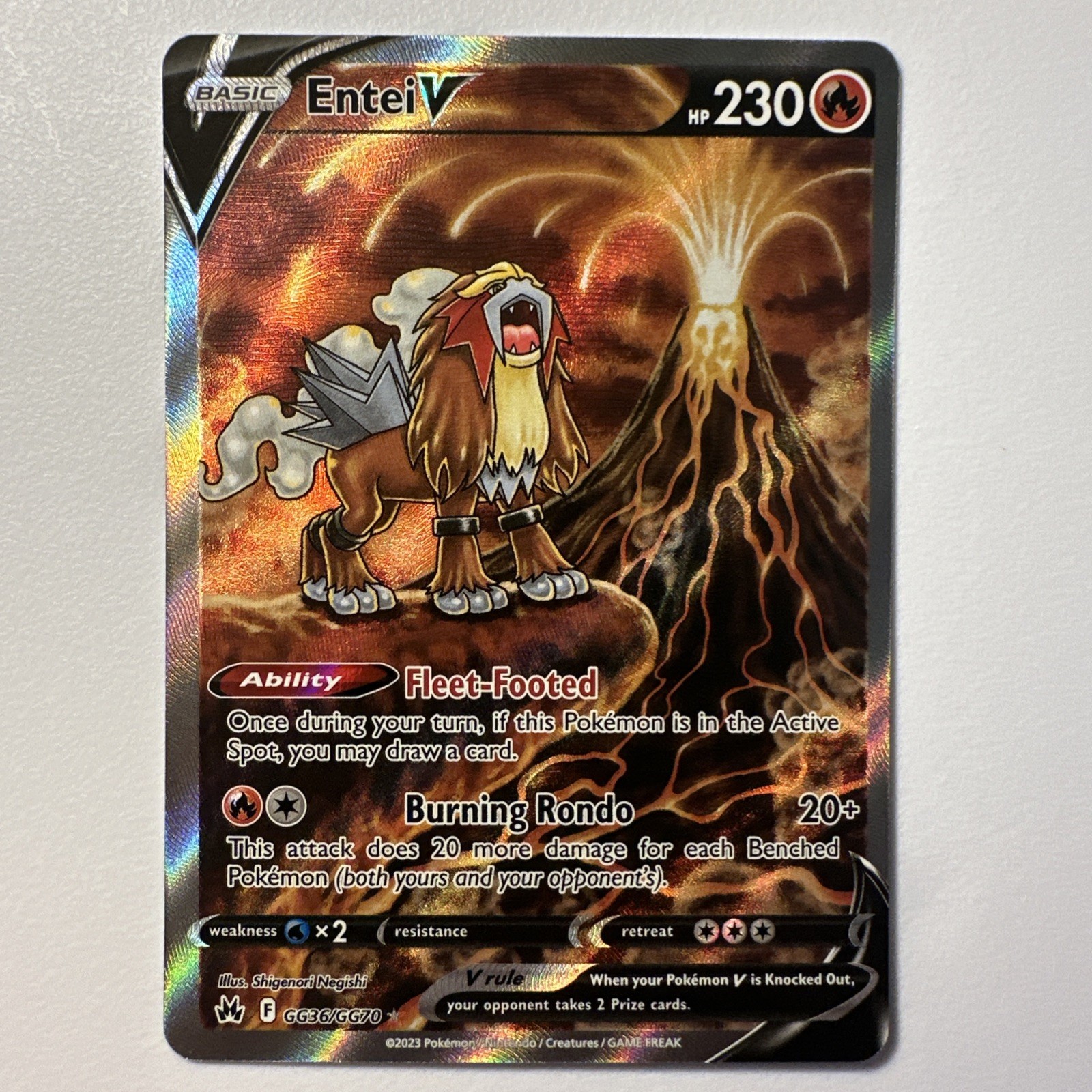 Entei V GG36/GG70 SWSH: Crown Zenith: Galarian Gallery Holo
