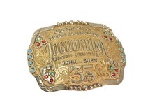 Jaguariuna Rodeo Festival 35 Years 2024 Gold Oversized Belt Buckle Campea